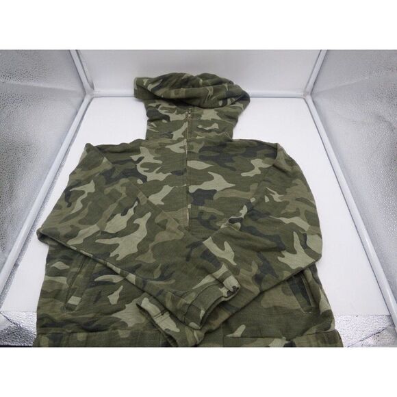 Monrow Women’s Urban Zip Up Cropped Hoodie in Light Olive, S - Picture 9 of 11